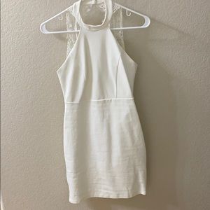 Lulus white and lace mini dress !